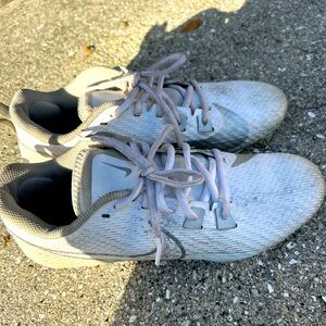 Men's White Nike Vapor Football Cleats-Athletic Shoes- worn a bit